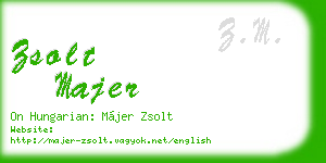 zsolt majer business card