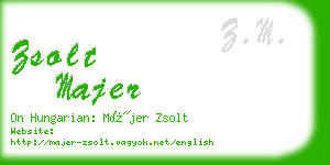 zsolt majer business card